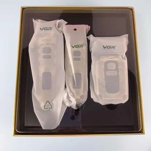 Тример для вусів та бороди VGR Комплект 3 в 1 XPRO V-642 акумуляторна машинка для стрижки,триммер та шейвер 2445131581 фото