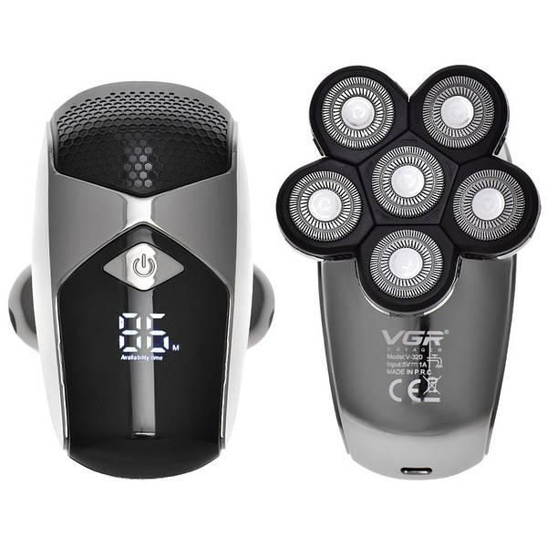 Чоловіча електробритва акумуляторна 5в1 з насадками, USB, VGR V-320 2451902434 фото