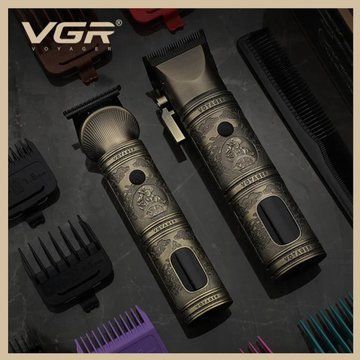 Машинка для стрижки та триммер (Металевий набір) VGR V-670 2446287265 фото