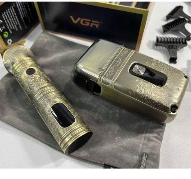 Безпровідний професійний набір машинка для стрижки та шейвер VGR-649 2446298252 фото
